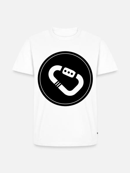 Climbing equipment carabiner circle - Men's Premium Organic T-Shirt - white