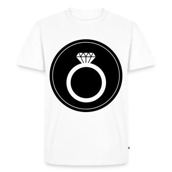 Wedding Rings Symbol Circle - Men's Premium Organic T-Shirt - white - Front - Nico (187cm)