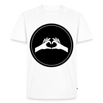 Hands Heart Circle - Men's Premium Organic T-Shirt - white - Front - Nico (187cm)