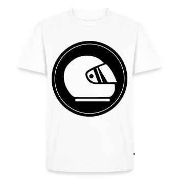 Pilote de course barre cercle de course - T-shirt Premium bio Homme - blanc - Devant - Nico (187cm)