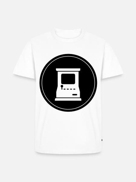 Arcade Retro Gamer Circle - Men's Premium Organic T-Shirt - white