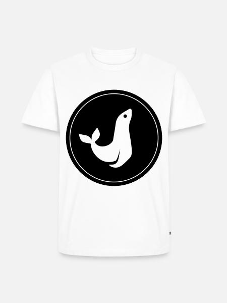 seal animal circle - Men's Premium Organic T-Shirt - white