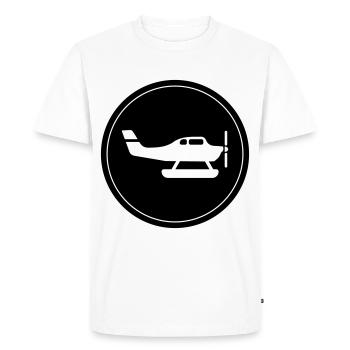 Cercle de symboles d’avion - T-shirt Premium bio Homme - blanc - Devant - Nico (187cm)