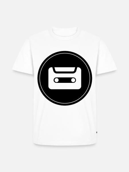 Kassette Symbol - Männer Premium Bio T-Shirt - Weiß
