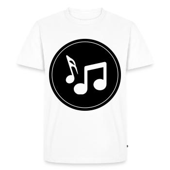 Notes de musique - T-shirt Premium bio Homme - blanc - Devant - Nico (187cm)