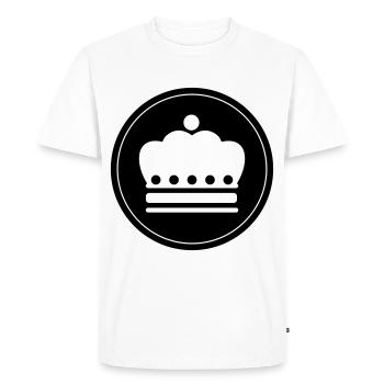 Icône Krone - T-shirt Premium bio Homme - blanc - Devant - Nico (187cm)