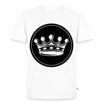 Icône Silhouette Krone - T-shirt Premium bio Homme - blanc - Devant - Nico (187cm)