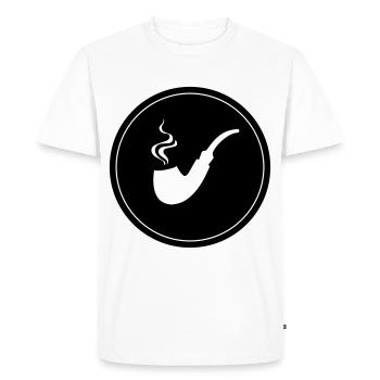Fumer la pipe - T-shirt Premium bio Homme - blanc - Devant - Nico (187cm)