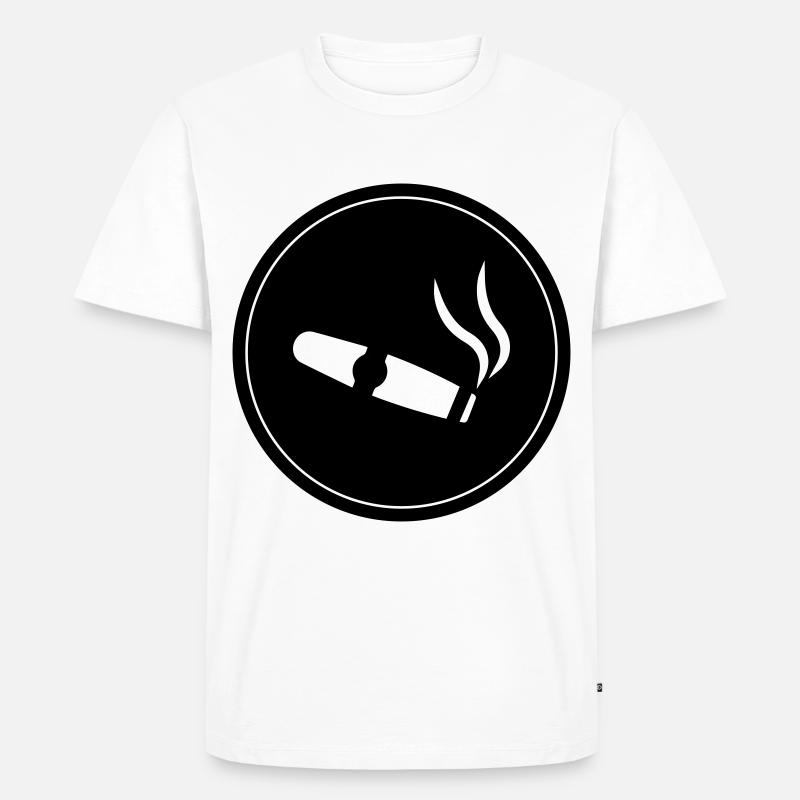 Zigarre Symbol - Männer Premium Bio T-Shirt - Weiß