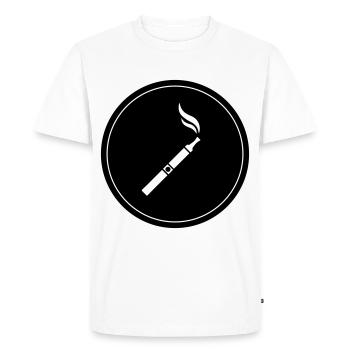 Silhouette de cigarette électronique - T-shirt Premium bio Homme - blanc - Devant - Nico (187cm)