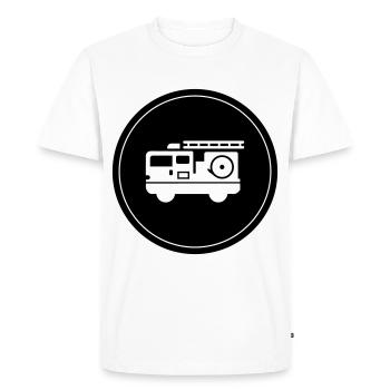 Voiture de pompiers - T-shirt Premium bio Homme - blanc - Devant - Nico (187cm)