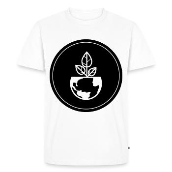 Planète Terre - T-shirt Premium bio Homme - blanc - Devant - Nico (187cm)