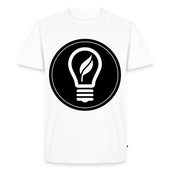 Icône d’ampoule - T-shirt Premium bio Homme - blanc - Devant - Nico (187cm)
