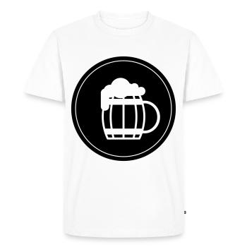 Beer Glass Beer Symbol - Men's Premium Organic T-Shirt - white - Front - Nico (187cm)