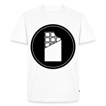 Icône de chocolat Icône - T-shirt Premium bio Homme - blanc - Devant - Nico (187cm)