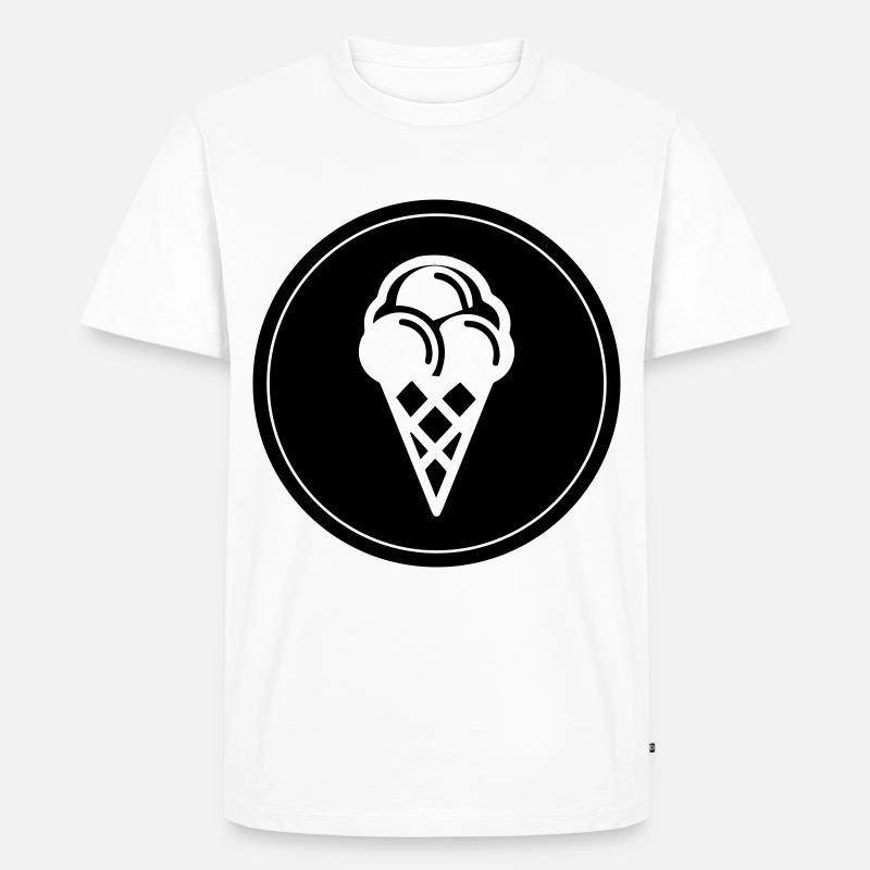 Eis Icon Symbol - Männer Premium Bio T-Shirt - Weiß