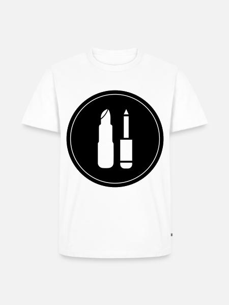 Make Up Cosmetic Icon - Men's Premium Organic T-Shirt - white