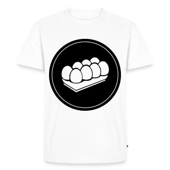 Symbole des œufs - T-shirt Premium bio Homme - blanc - Devant - Nico (187cm)