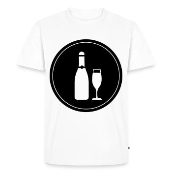 Symbole du vin rouge - T-shirt Premium bio Homme - blanc - Devant - Nico (187cm)
