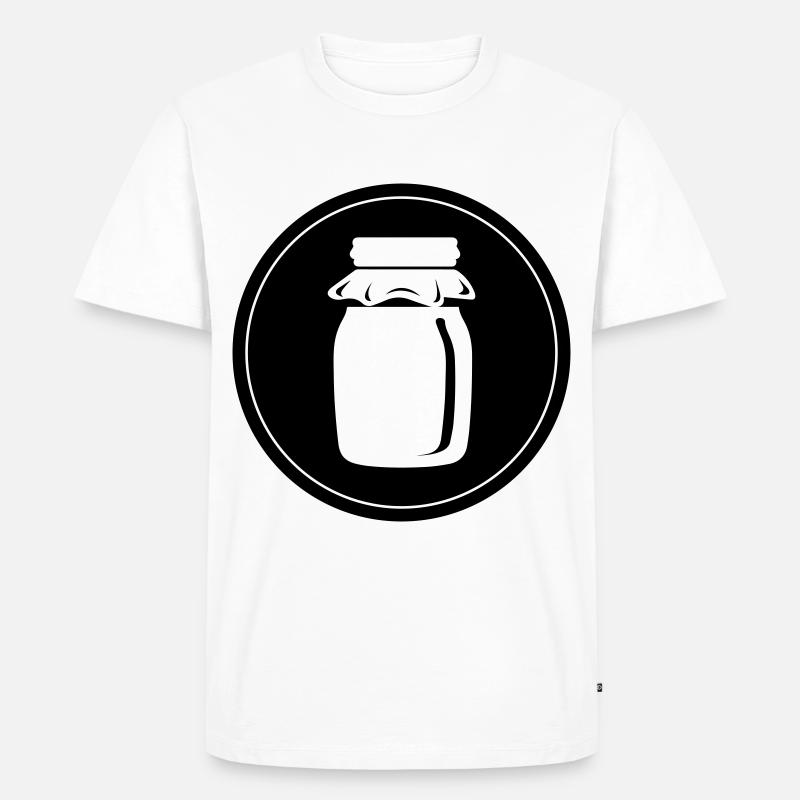 Honig symbol Imker - Männer Premium Bio T-Shirt - Weiß