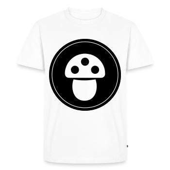 Mushrooms Symbol - Men's Premium Organic T-Shirt - white - Front - Nico (187cm)
