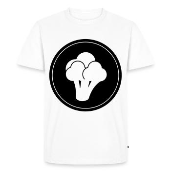 Broccoli Vegetables - Men's Premium Organic T-Shirt - white - Front - Nico (187cm)