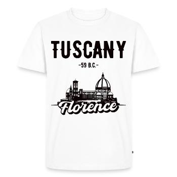 Florence Toscane Cadeau de Noël - T-shirt Premium bio Homme - blanc - Devant - Nico (187cm)