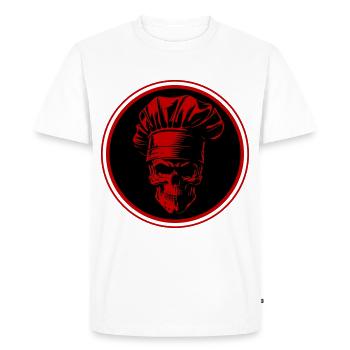 Chef Skull Chef - Men's Premium Organic T-Shirt - white - Front - Nico (187cm)