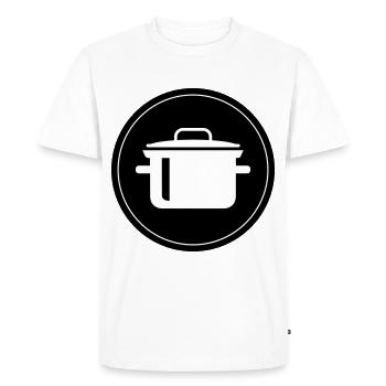 Cuisson d’une casserole - T-shirt Premium bio Homme - blanc - Devant - Nico (187cm)