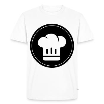 Chapeau de chef Chef - T-shirt Premium bio Homme - blanc - Devant - Nico (187cm)