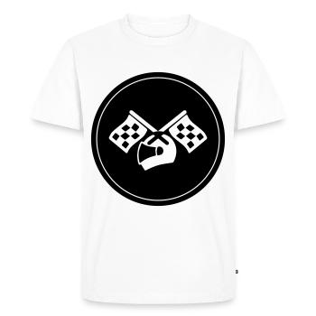 Casque de coureur - T-shirt Premium bio Homme - blanc - Devant - Nico (187cm)