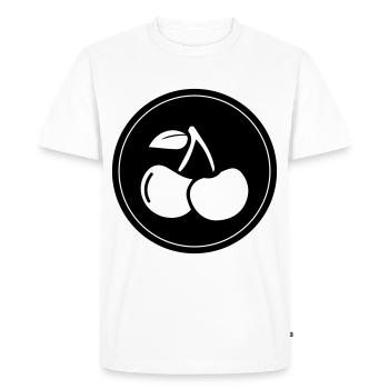 Cherry fruit - Men's Premium Organic T-Shirt - white - Front - Nico (187cm)