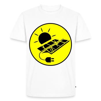 Symbole de l’installation photovoltaïque Énergie solaire - T-shirt Premium bio Homme - blanc - Devant - Nico (187cm)