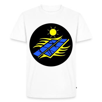 Énergie solaire photovoltaïque - T-shirt Premium bio Homme - blanc - Devant - Nico (187cm)