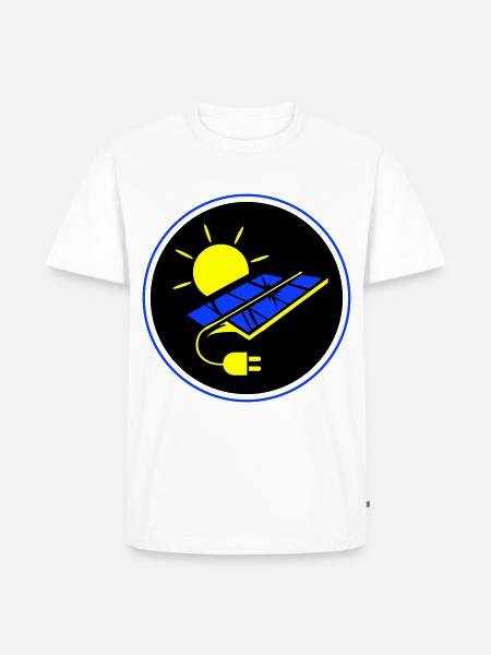 Photovoltaic system symbol solar energy - Men's Premium Organic T-Shirt - white