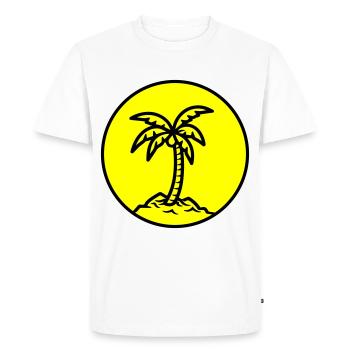 Symbole de Palm Island Été - T-shirt Premium bio Homme - blanc - Devant - Nico (187cm)