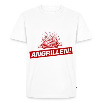 Grilling Barbecue Barbecue - Men's Premium Organic T-Shirt - white - Front - Nico (187cm)