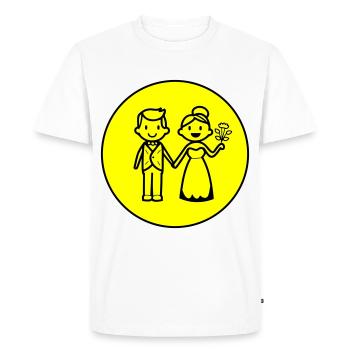 Newlyweds Married Couple Icon - Men's Premium Organic T-Shirt - white - Front - Nico (187cm)