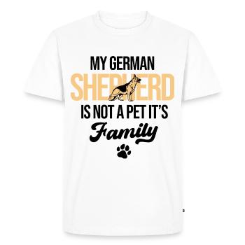 My German Shepherd Is Not A Pet It's Family Dog Lo - Men's Premium Organic T-Shirt - white - Front - Nico (187cm)