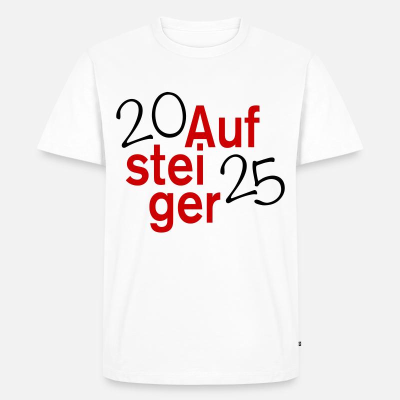 Aufstieg 2025 Aufsteiger - Männer Premium Bio T-Shirt - Weiß