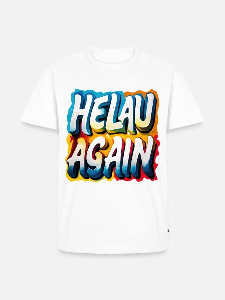Helau Again Karneval Fasching - Männer Premium Bio T-Shirt - Weiß