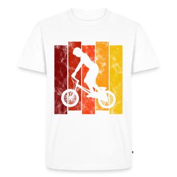 Cadeau rétro de vélo de vélo BMX Vélo Motocross - T-shirt Premium bio Homme - blanc - Devant - Nico (187cm)