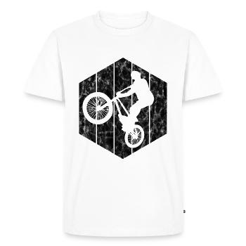 BMX Vélo Vélo Rétro Cadeau Vélo Motocross - T-shirt Premium bio Homme - blanc - Devant - Nico (187cm)