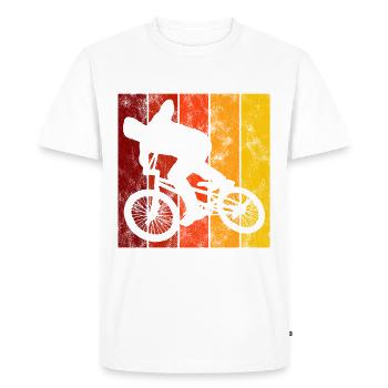 Cadeau rétro de vélo de vélo BMX Vélo Motocross - T-shirt Premium bio Homme - blanc - Devant - Nico (187cm)