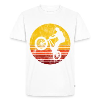 Cadeau rétro de vélo de vélo BMX Vélo Motocross - T-shirt Premium bio Homme - blanc - Devant - Nico (187cm)