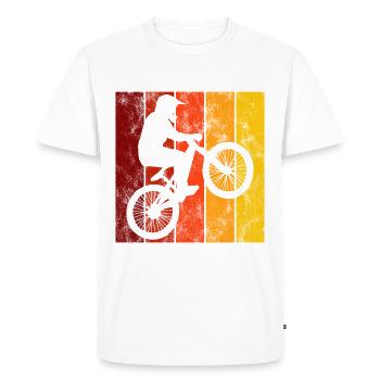 Cadeau rétro de vélo de vélo BMX Vélo Motocross - T-shirt Premium bio Homme - blanc - Devant - Nico (187cm)