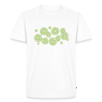Le parfum des citrons verts - T-shirt Premium bio Homme - blanc - Devant - Nico (187cm)