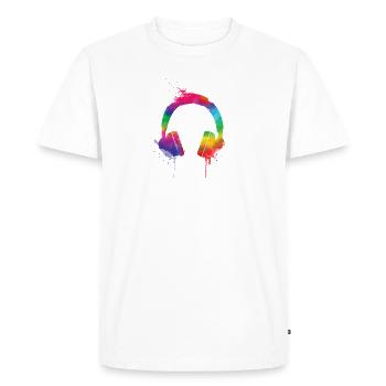 Écoutez-moi ! - T-shirt Premium bio Homme - blanc - Devant - Nico (187cm)