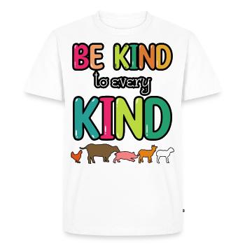 Vegan Vegetarian Friends Cow Pig I Gift - Men's Premium Organic T-Shirt - white - Front - Nico (187cm)