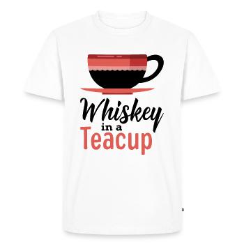 Whisky tasse à thé alcool - T-shirt Premium bio Homme - blanc - Devant - Nico (187cm)